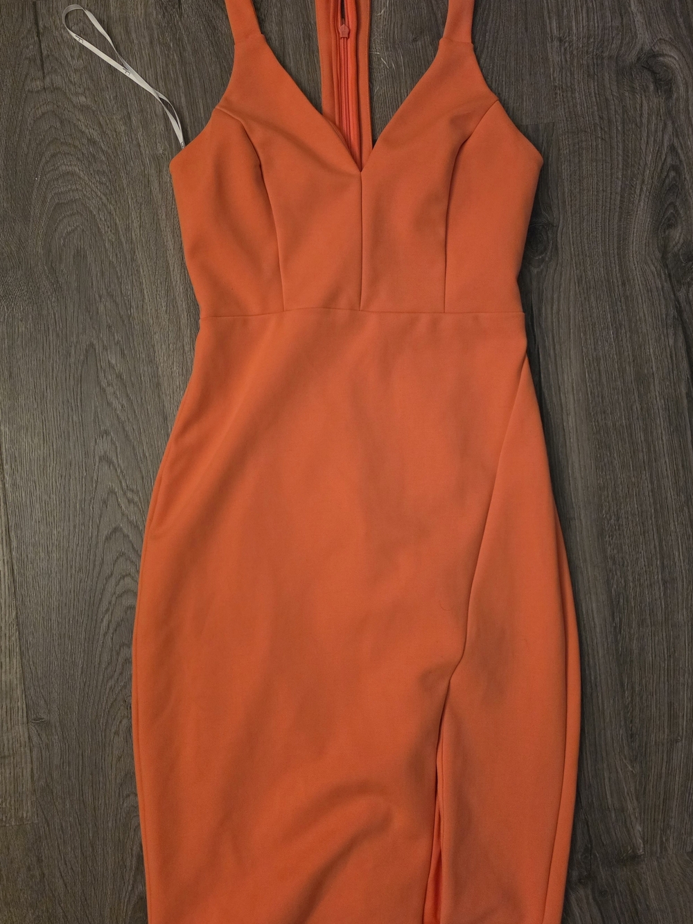 Lulu's Vibrant Orange Midi Bodycon Dress
